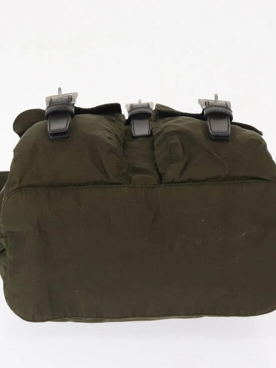 PRADA Backpack Nylon Khaki Silver main image 12